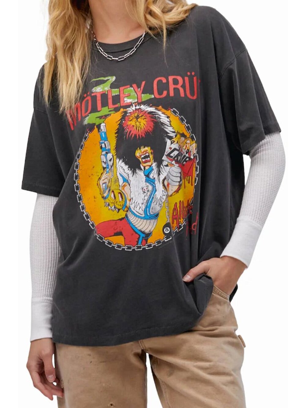 Mötley Crüe Daydreamer Allister Fiend Graphic Band Tee Black NWT - Picture 2 of 7